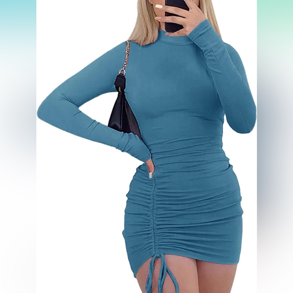 Zhaovi's long sleeve ruched mini dress